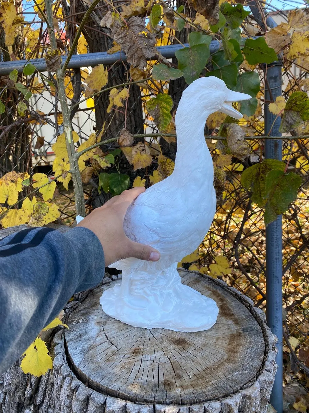 17″ Porch Goose, Solid Concrete, photo 7 of 9