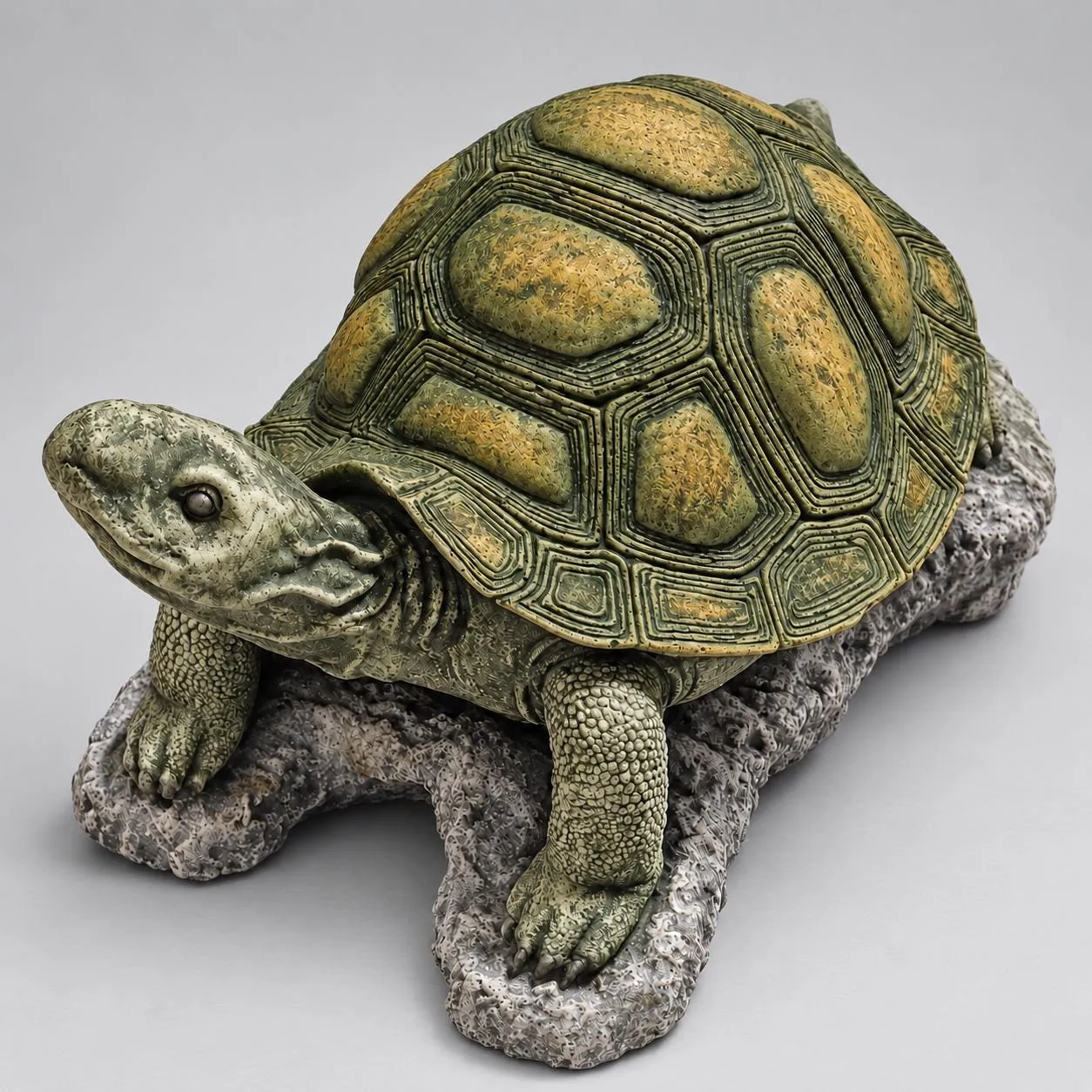 17″ Garden Turtle Statue, Hand-Painted Concrete, photo 2 of 6