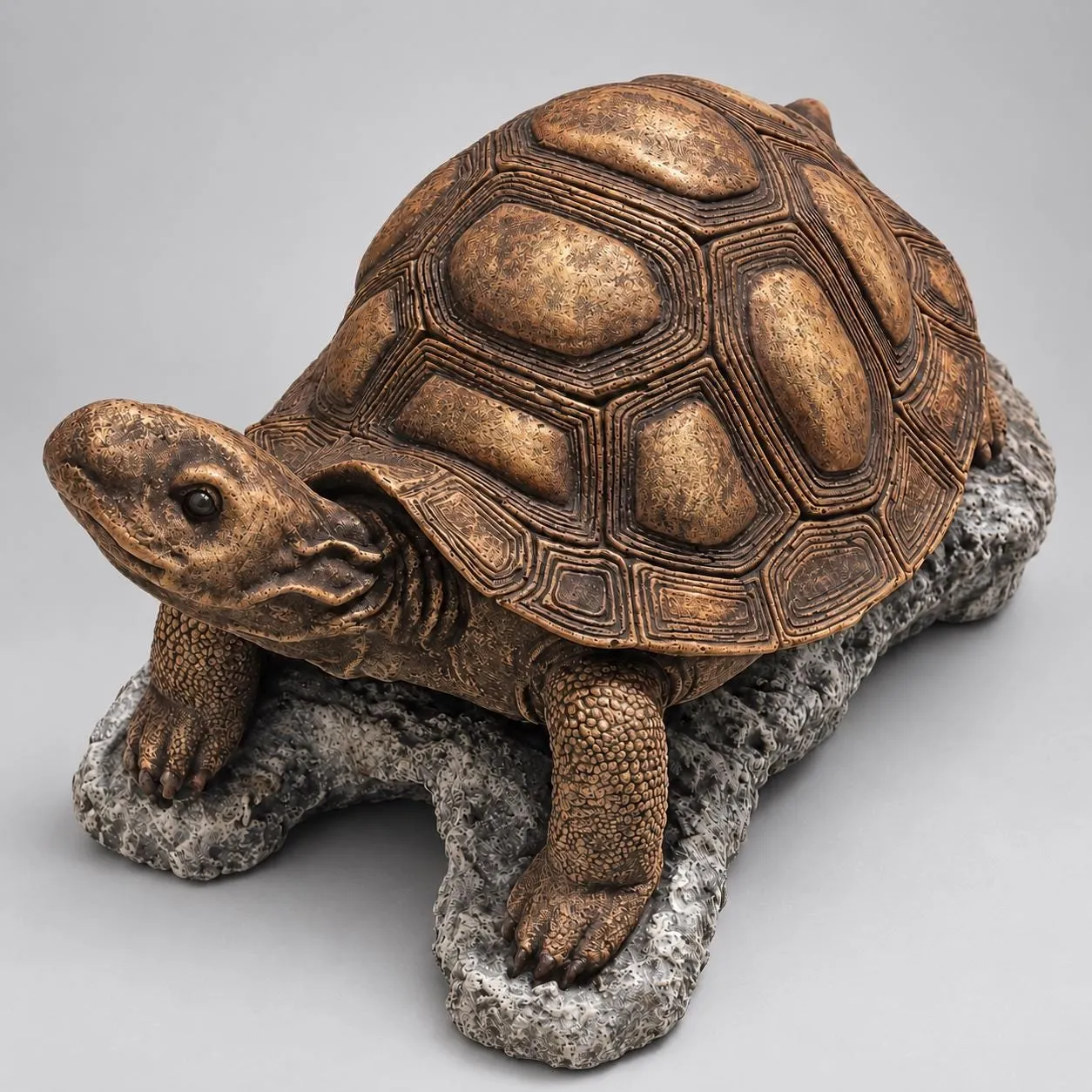 17″ Garden Turtle Statue, Hand-Painted Concrete, photo 3 of 6