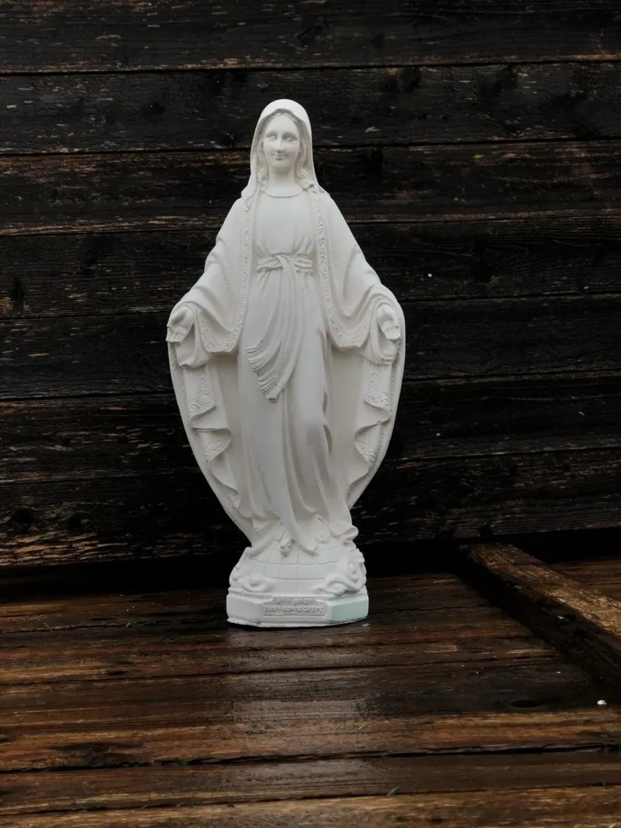 20″ Our Lady of Grace, Hand-Painted Concrete, photo 9 of 10