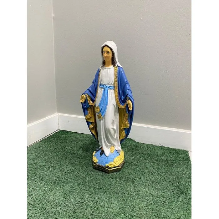 20″ Our Lady of Grace, Hand-Painted Concrete