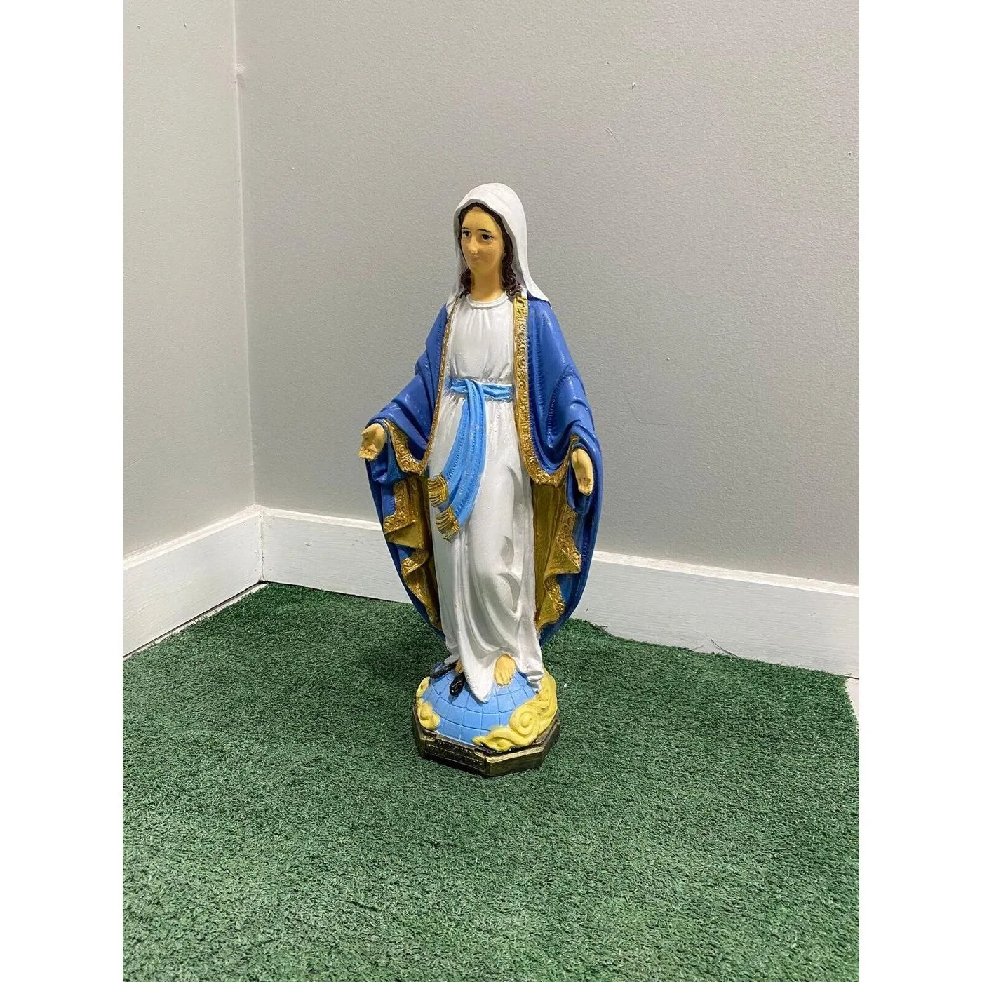 20″ Our Lady of Grace, Hand-Painted Concrete