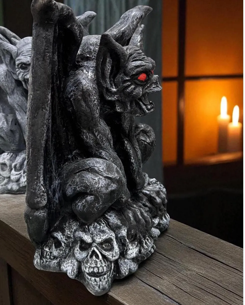 20″ Gothic Gargoyle, Hand-Painted Concrete, photo 9 of 9