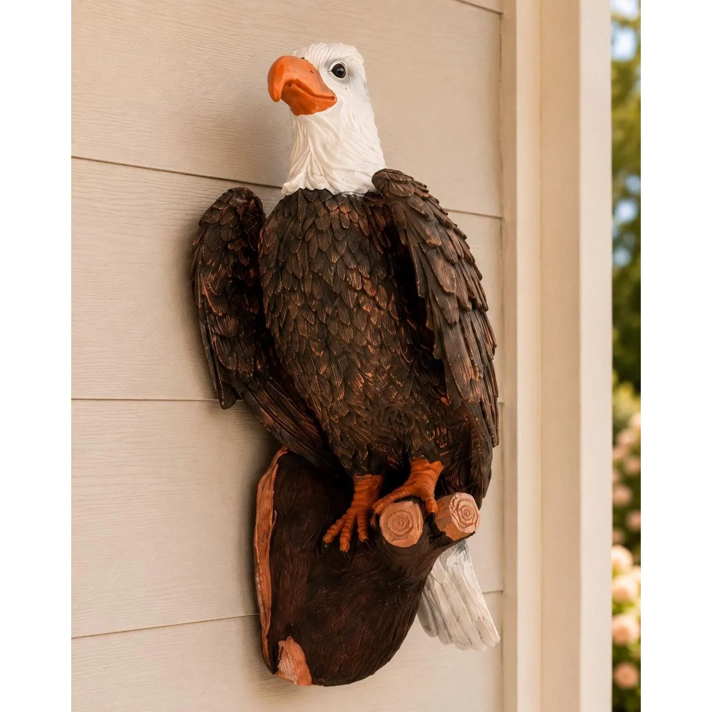 20″ Bald Eagle Statue, Cast Resin