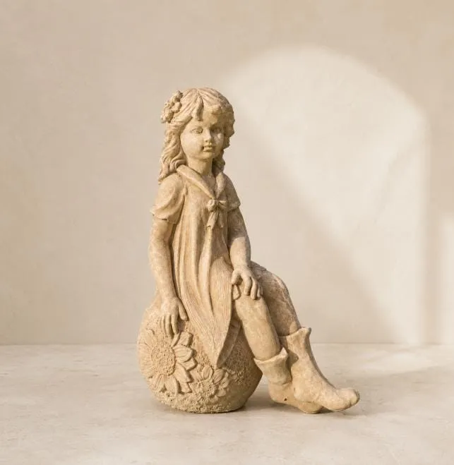 21″ Sunflower Fairy, Hand-Painted Concrete, photo 3 of 8