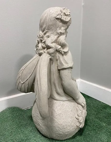 21″ Sunflower Fairy, Hand-Painted Concrete, photo 8 of 8
