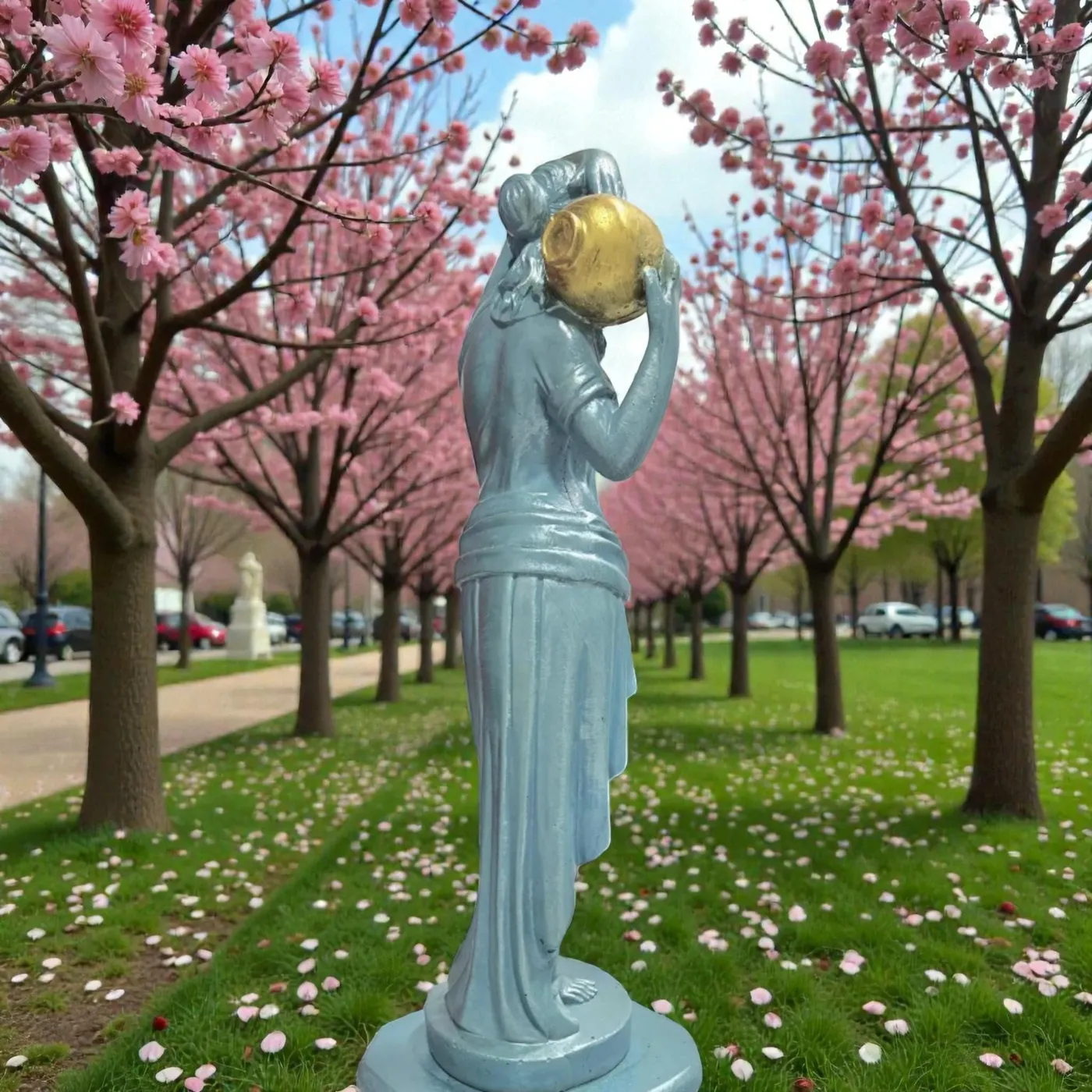 32″ Dione Greek Goddess, Solid Concrete, photo 10 of 10