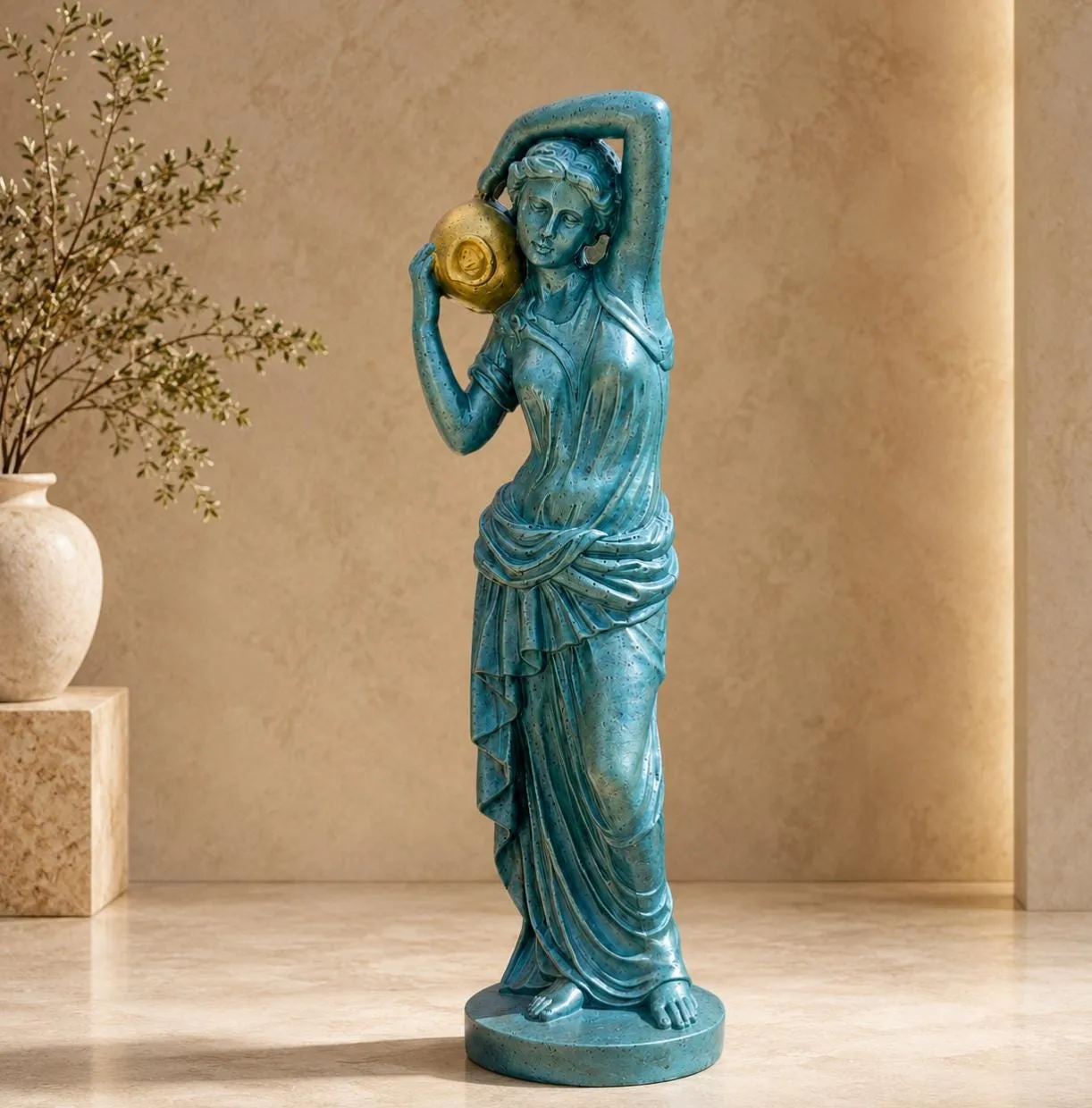 32″ Dione Greek Goddess, Solid Concrete, photo 4 of 10
