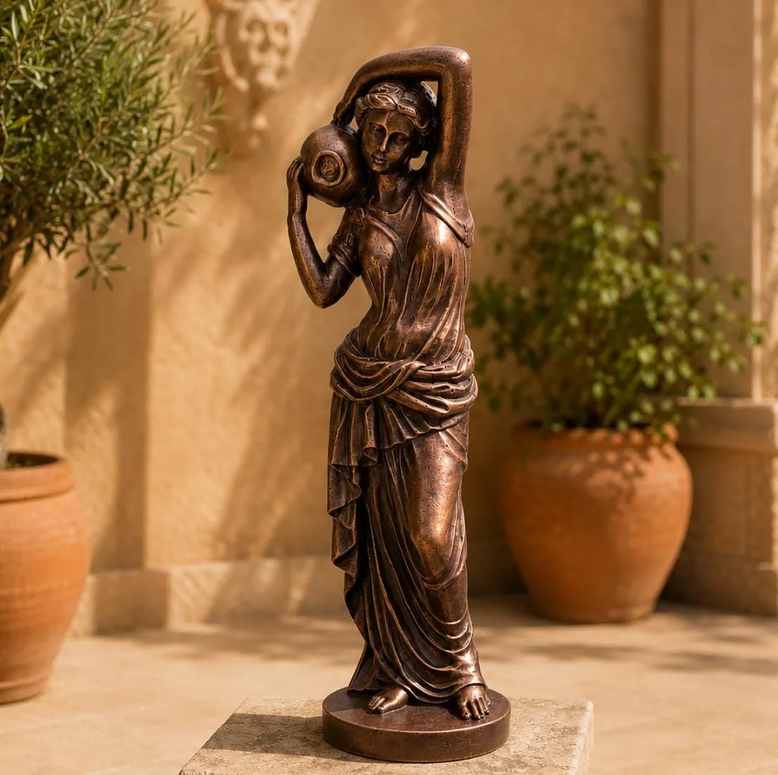 32″ Dione Greek Goddess, Solid Concrete, photo 5 of 10