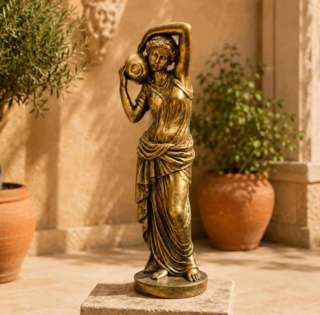32″ Dione Greek Goddess, Solid Concrete, photo 7 of 10
