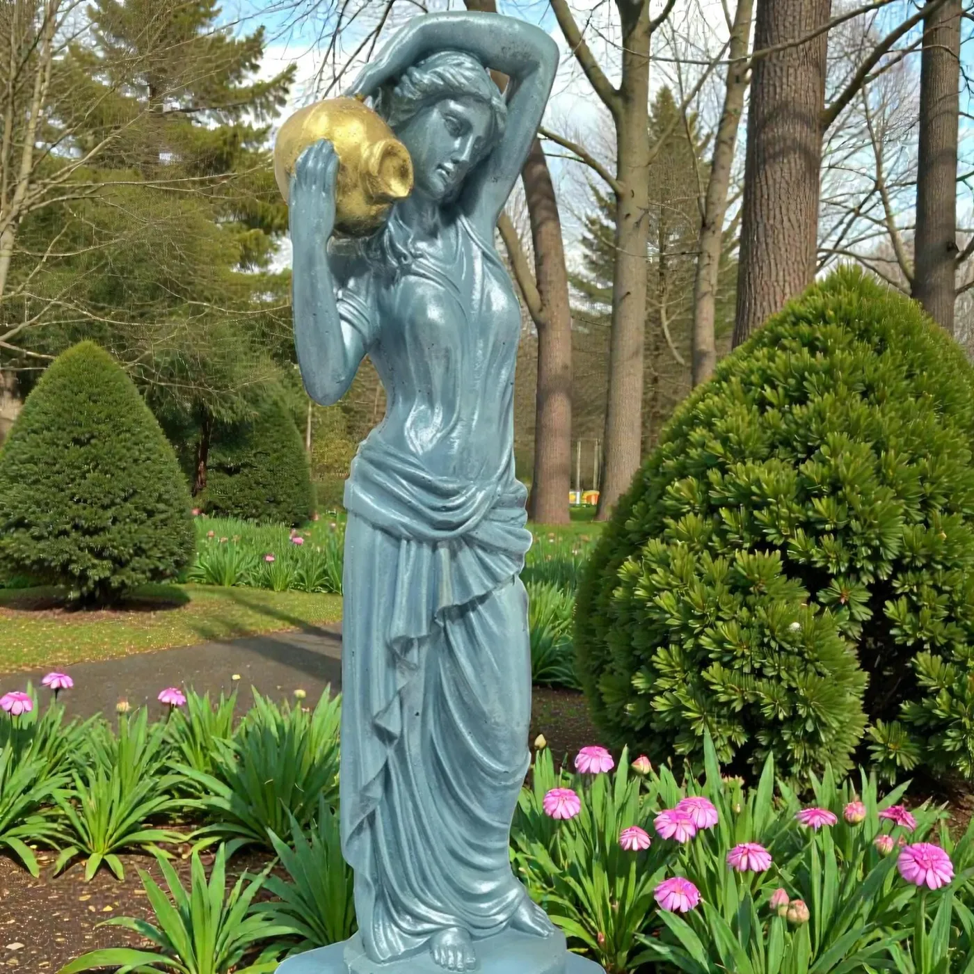32″ Dione Greek Goddess, Solid Concrete, photo 8 of 10