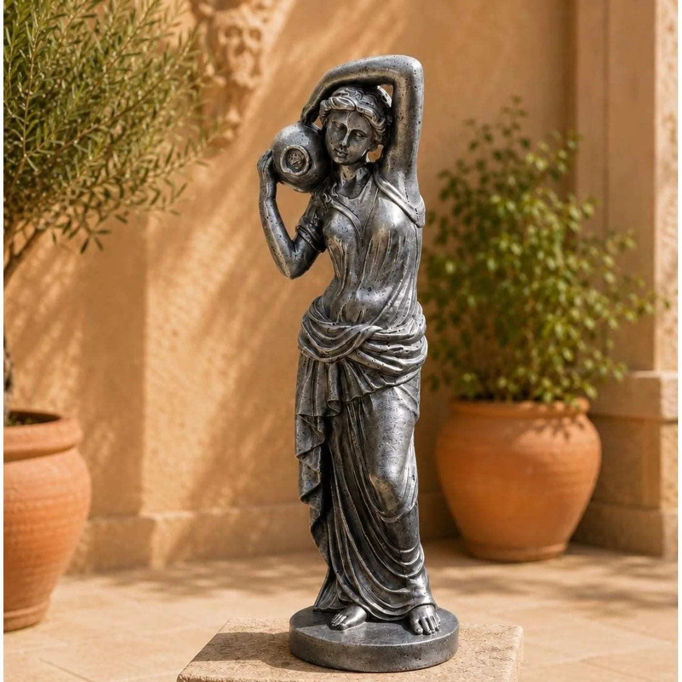 32″ Dione Greek Goddess, Solid Concrete