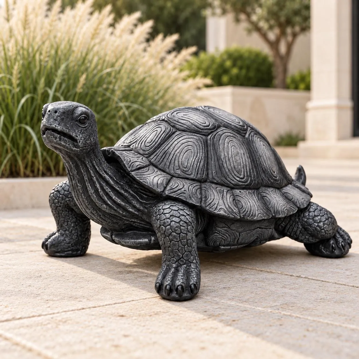 33″ Long Tortoise Statue, Hand-Painted Concrete, photo 4 of 9