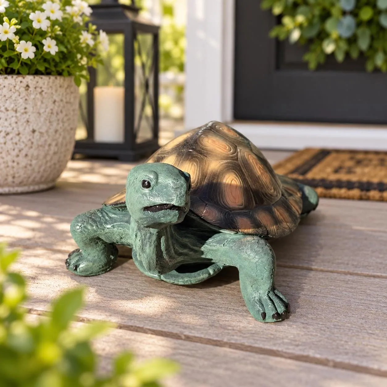 33″ Long Tortoise Statue, Hand-Painted Concrete, photo 9 of 9