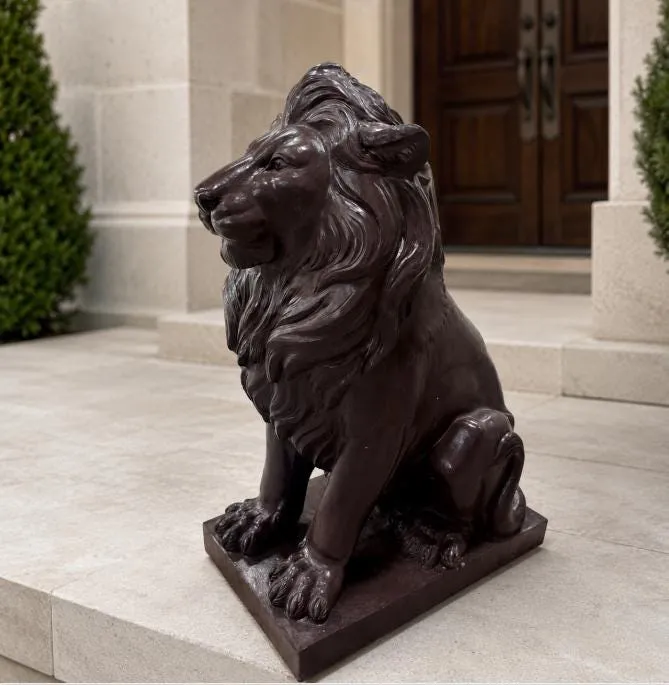 40″ Estate Lions, Pair — Solid Concrete, photo 10 of 10