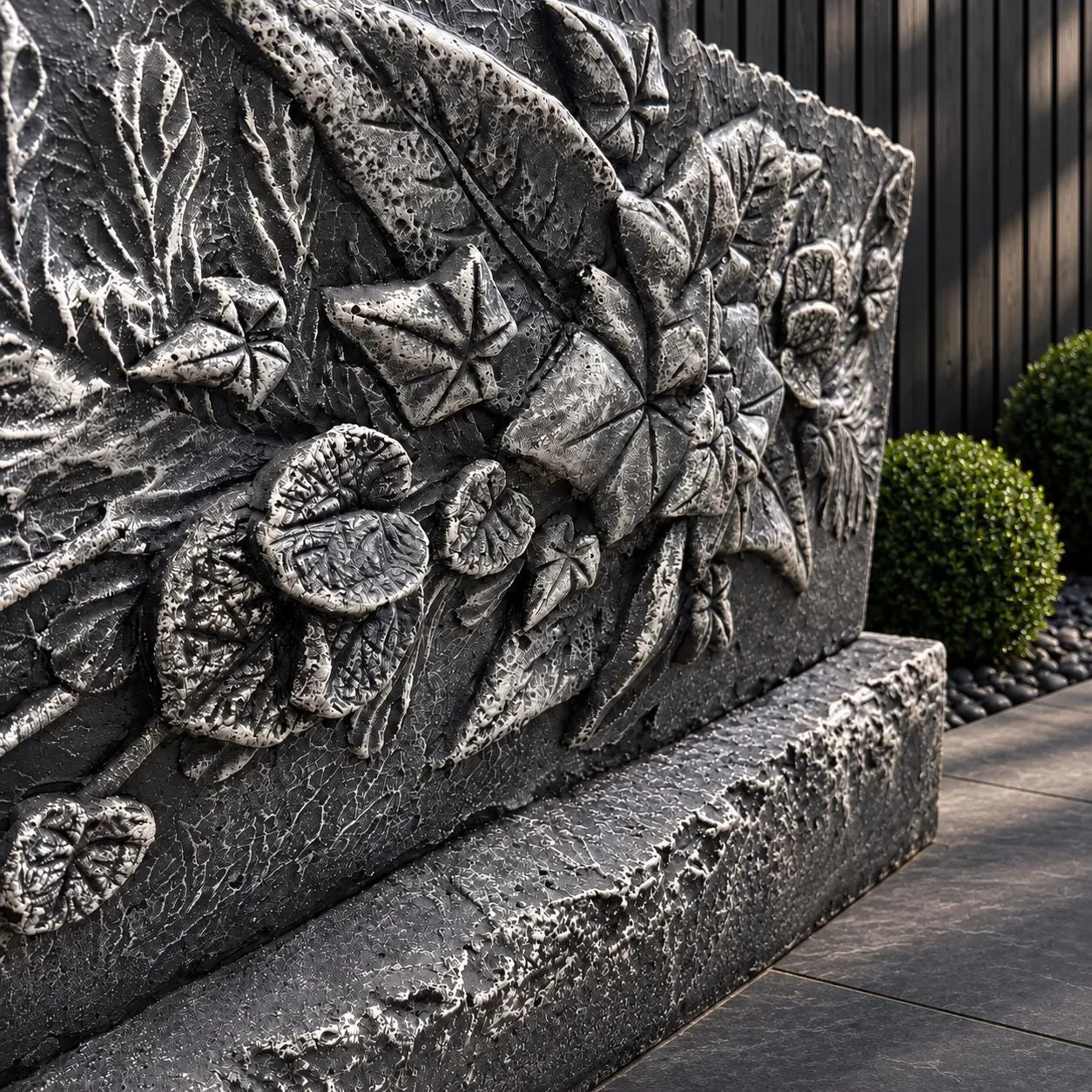 54" Triple Sphere Garden Fountain — Solid Concrete, photo 6 of 10