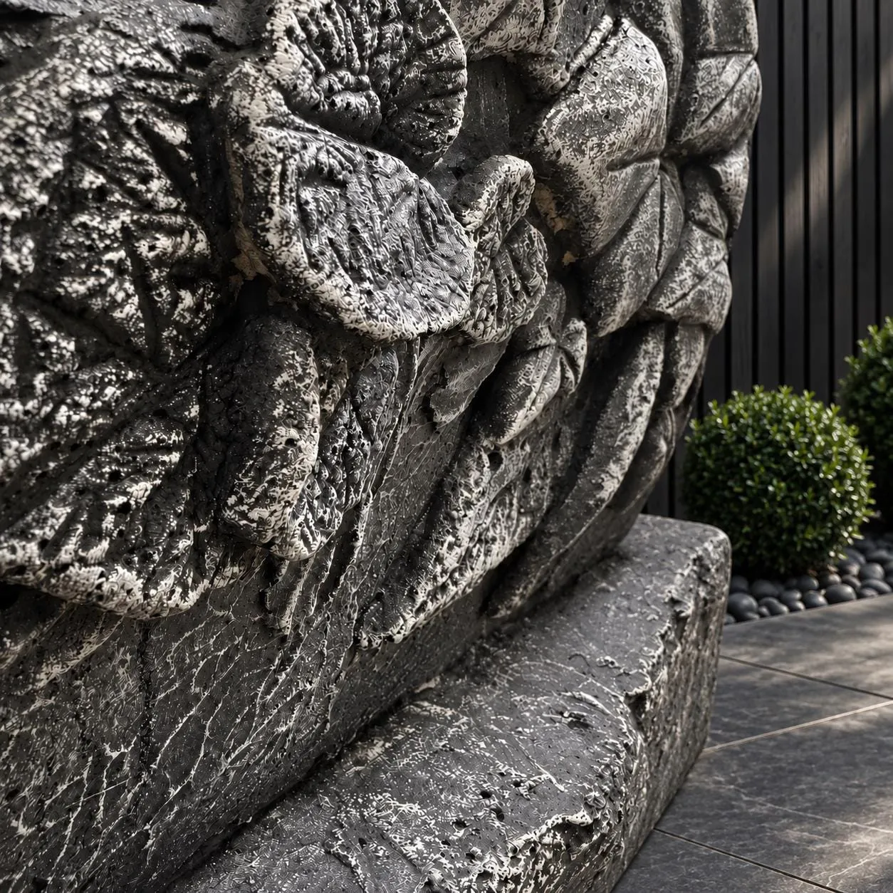54" Triple Sphere Garden Fountain — Solid Concrete, photo 8 of 10