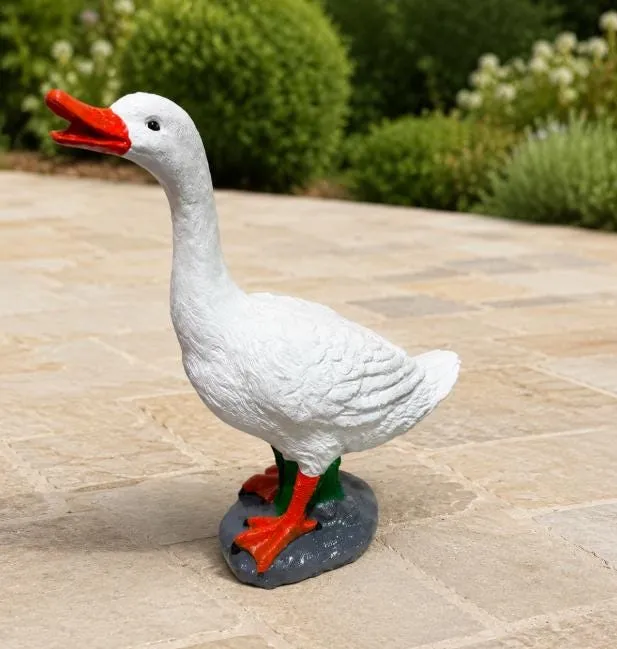 19″ Honking Porch Goose, Solid Concrete, photo 2 of 10