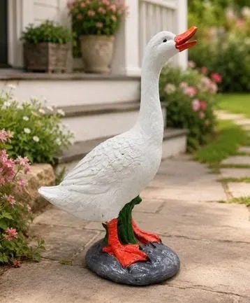 19″ Honking Porch Goose, Solid Concrete, photo 3 of 10