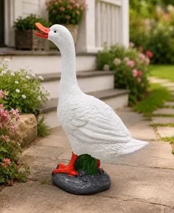19″ Honking Porch Goose, Solid Concrete, photo 4 of 10