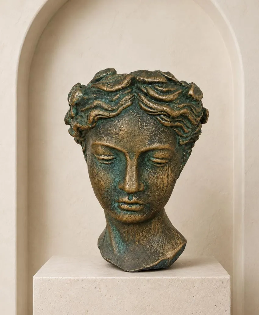 10″ Head Planter, Solid Concrete, photo 2 of 9