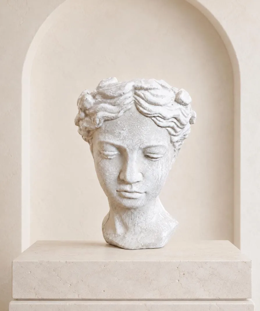 10″ Head Planter, Solid Concrete, photo 3 of 9