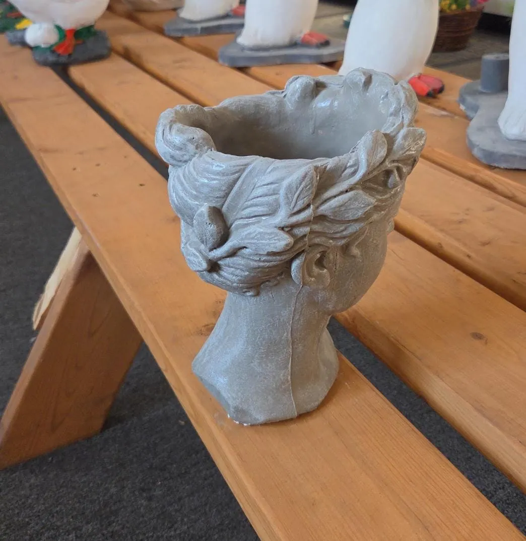 10″ Head Planter, Solid Concrete, photo 7 of 9