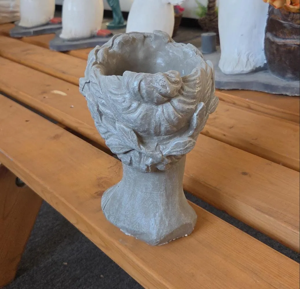 10″ Head Planter, Solid Concrete, photo 8 of 9