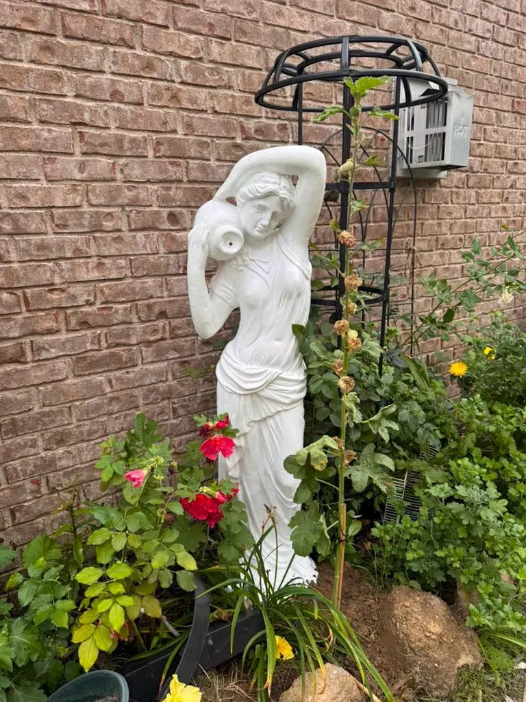 4 ft Dione Water Goddess, Solid Concrete, photo 10 of 10