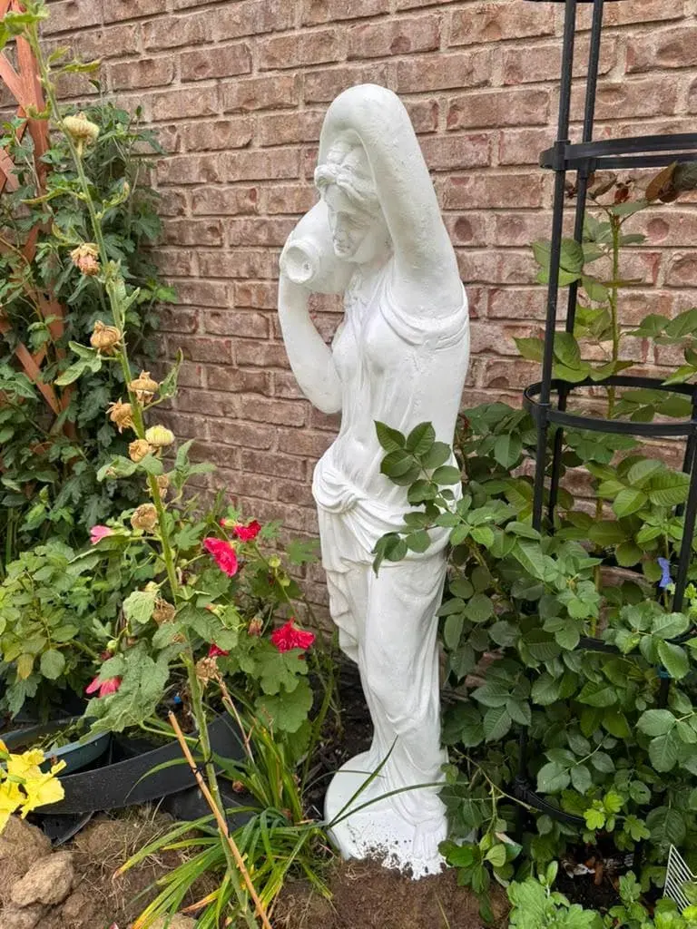 4 ft Dione Water Goddess, Solid Concrete, photo 2 of 10