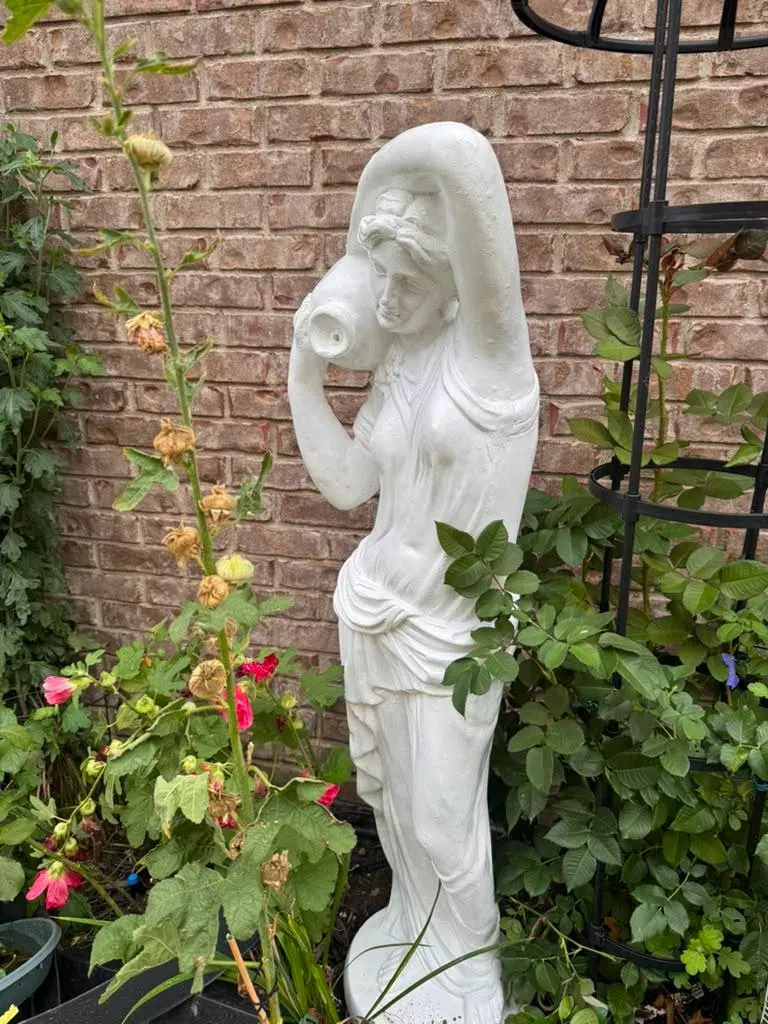 4 ft Dione Water Goddess, Solid Concrete, photo 5 of 10