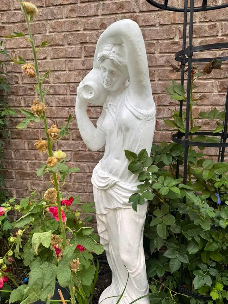4 ft Dione Water Goddess, Solid Concrete, photo 6 of 10