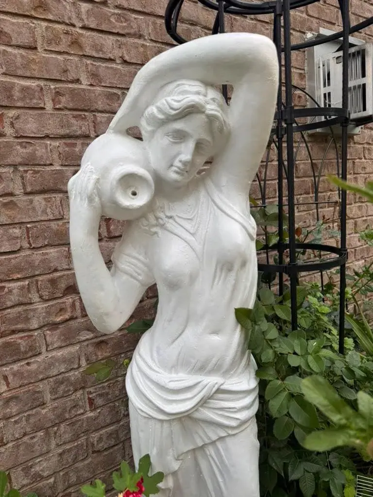 4 ft Dione Water Goddess, Solid Concrete, photo 7 of 10