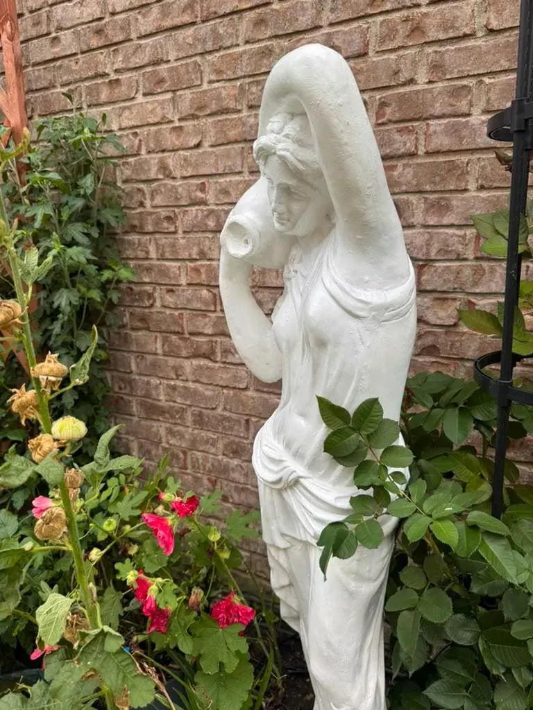 4 ft Dione Water Goddess, Solid Concrete, photo 8 of 10