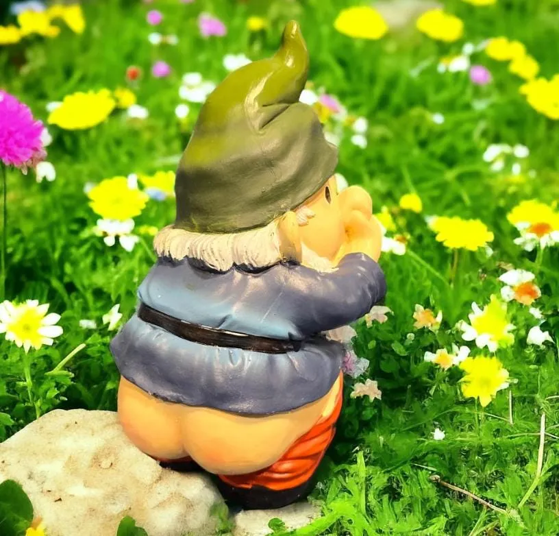 Farting Gnome Garden Statue, Cast Resin, photo 4 of 9