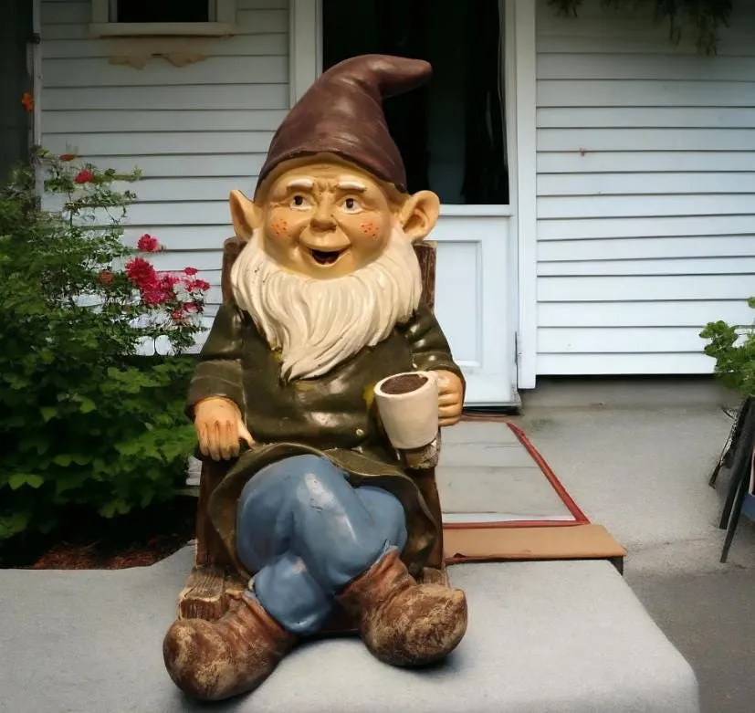 Grandpa Gnome Garden Statue, Cast Resin, photo 3 of 5