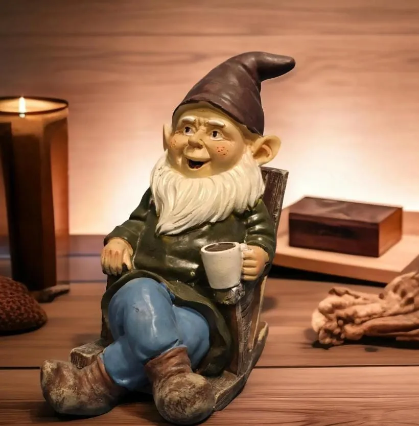 Grandpa Gnome Garden Statue, Cast Resin, photo 4 of 5
