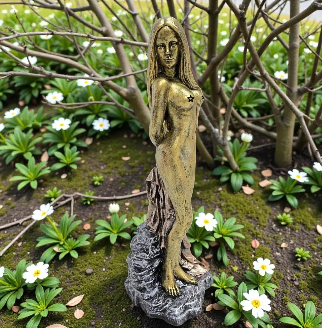 32″ Aphrodite Statue, Hand-Painted Concrete, photo 6 of 8