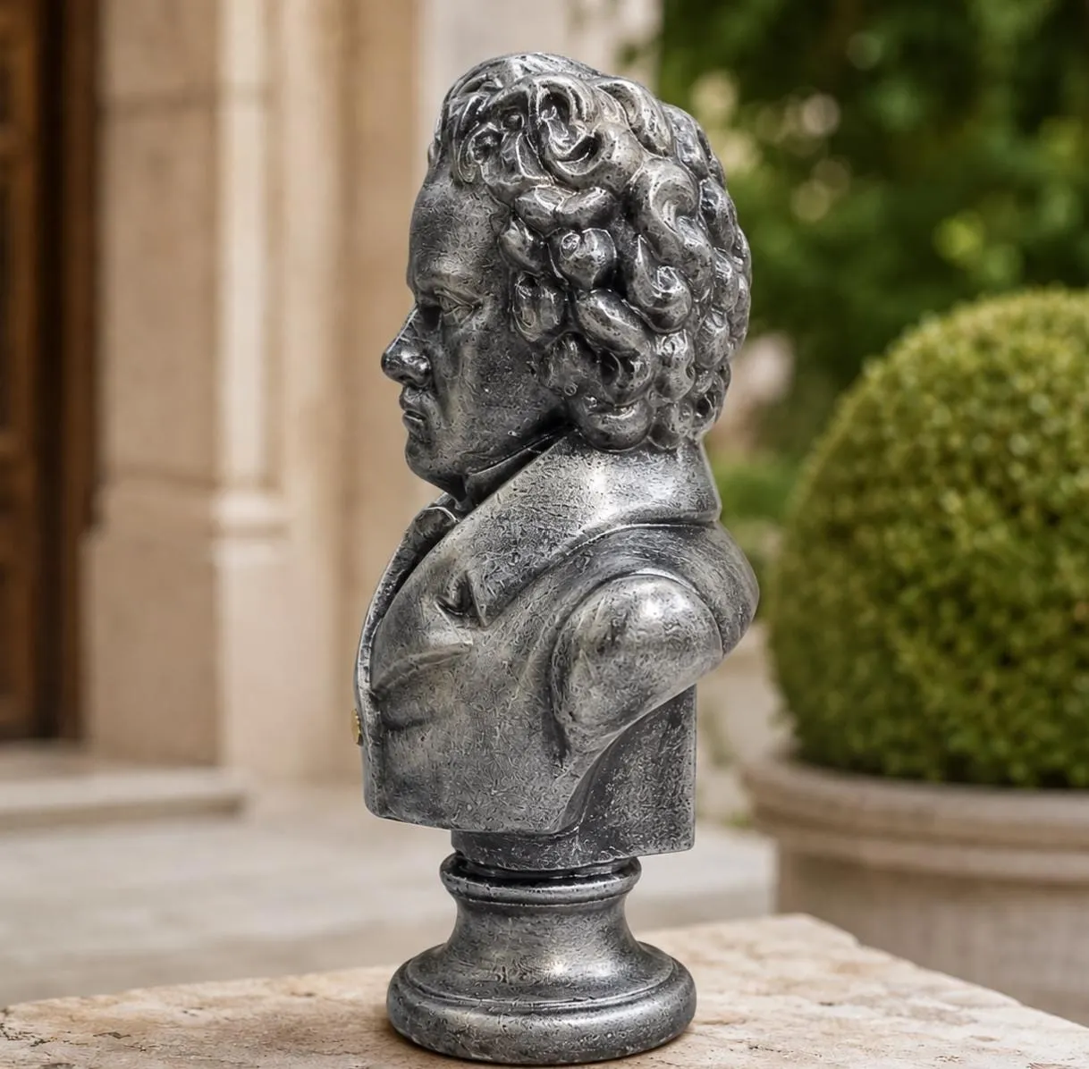 22" Beethoven Bust, Solid Concrete, photo 8 of 8
