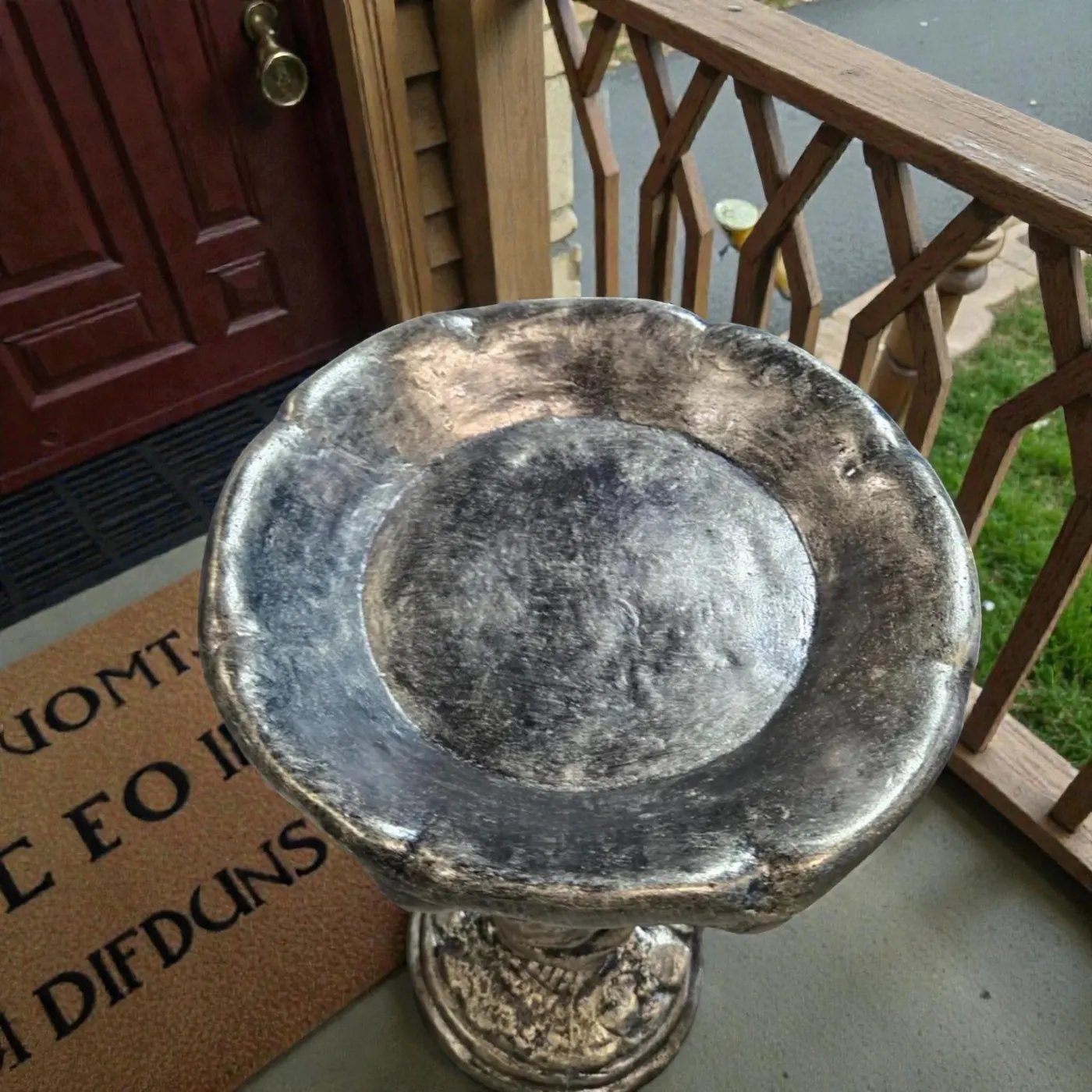 24″ Boy with Birdbath, Solid Concrete, photo 9 of 10