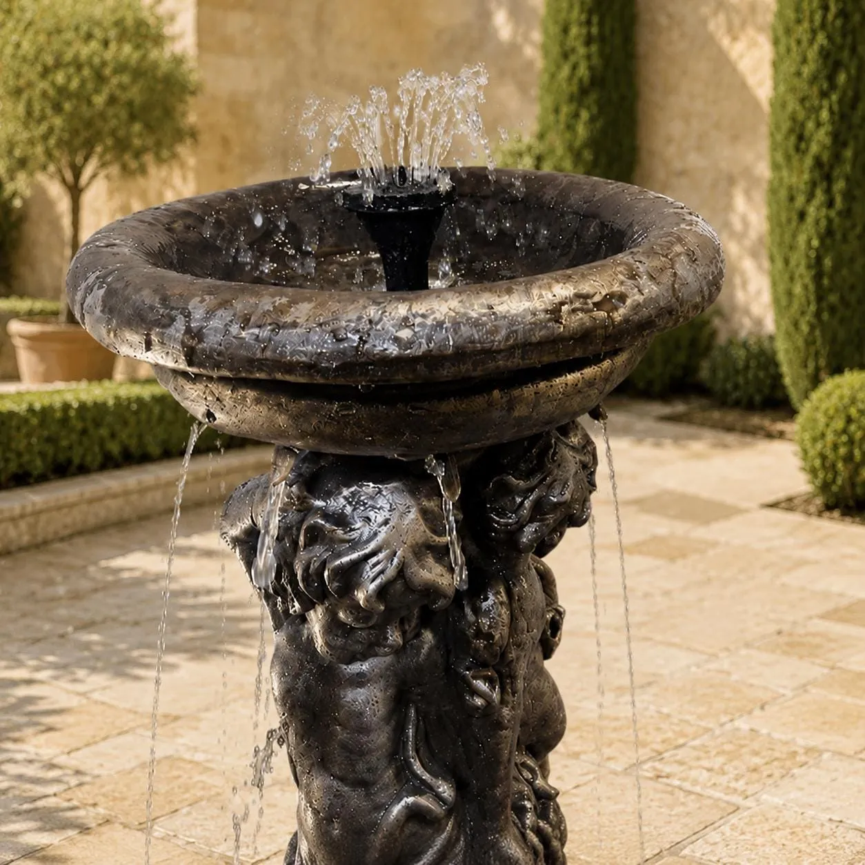 4 ft Roman Garden Fountain, Solid Concrete, photo 10 of 10