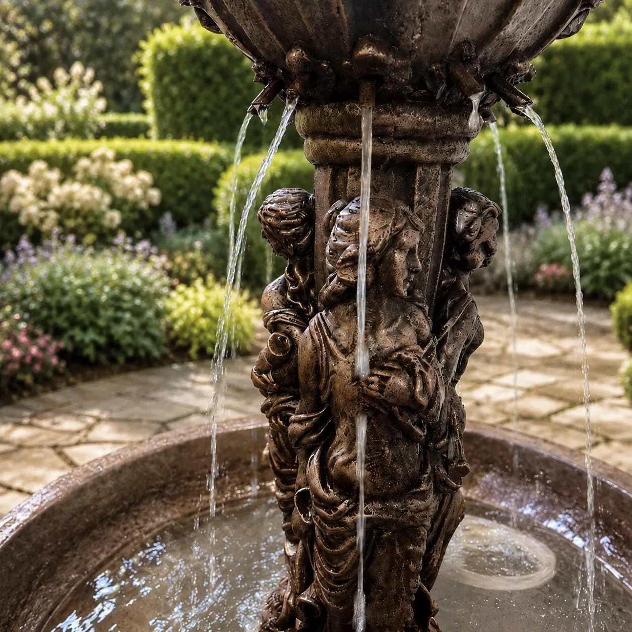 4 ft Roman Garden Fountain, Solid Concrete, photo 6 of 10