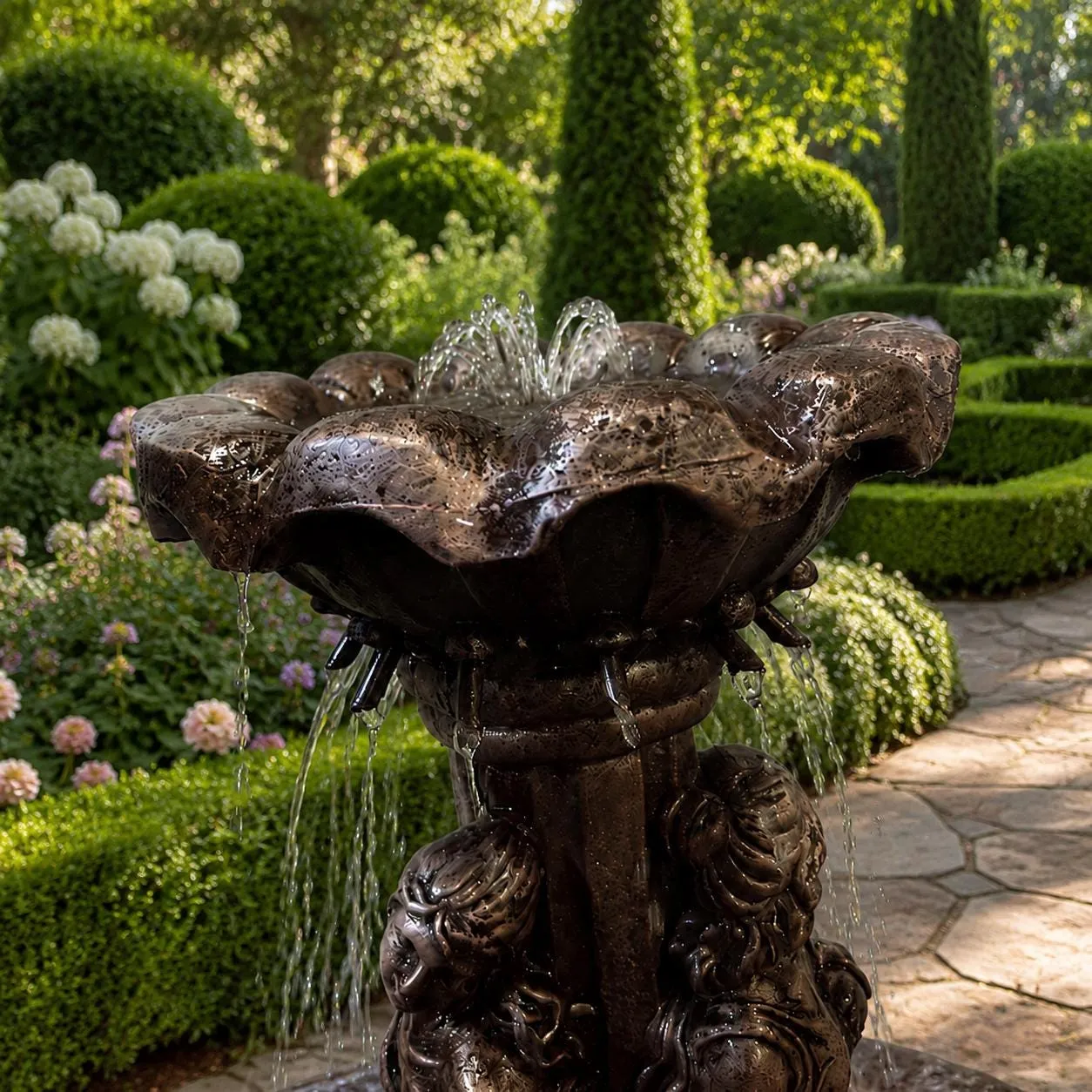 4 ft Roman Garden Fountain, Solid Concrete, photo 7 of 10