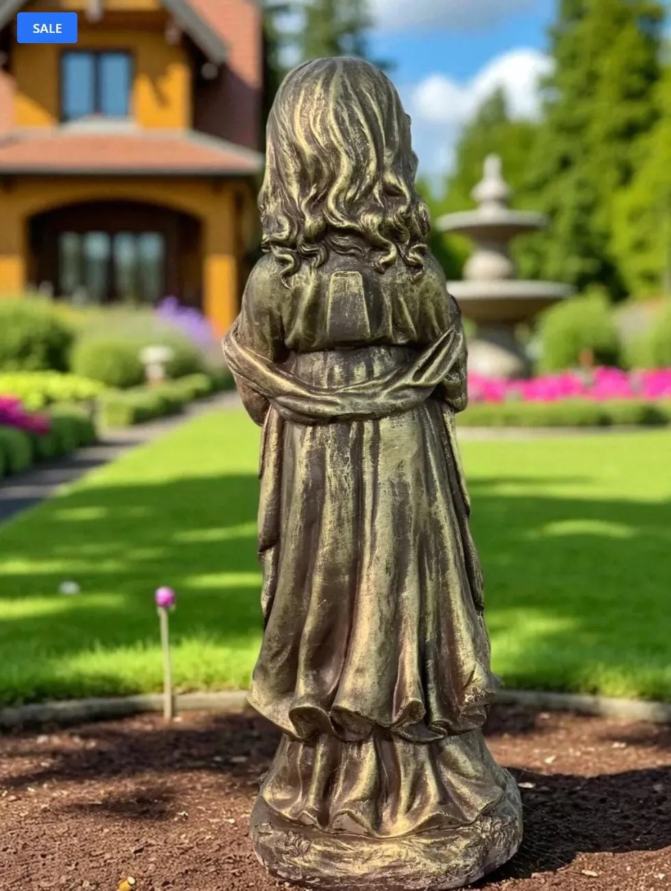 26″ Praying Angel, Antique-Stone Concrete, photo 10 of 10