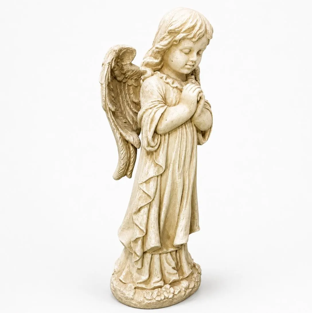 26″ Praying Angel, Antique-Stone Concrete, photo 3 of 10
