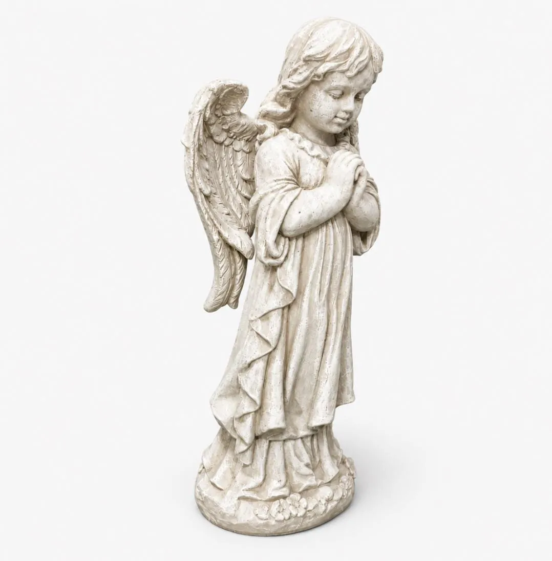 26″ Praying Angel, Antique-Stone Concrete, photo 4 of 10