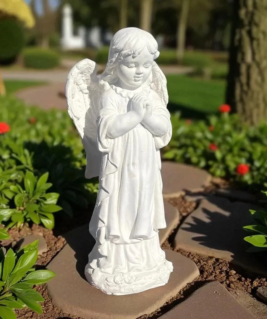 26″ Praying Angel, Antique-Stone Concrete, photo 5 of 10