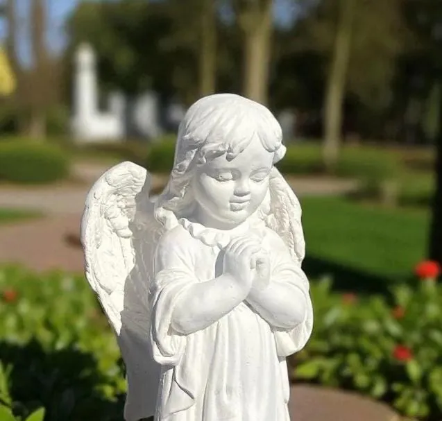 26″ Praying Angel, Antique-Stone Concrete, photo 6 of 10