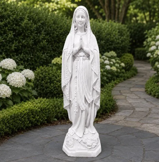32″ Virgin Mary Statue, Solid Concrete, photo 2 of 5
