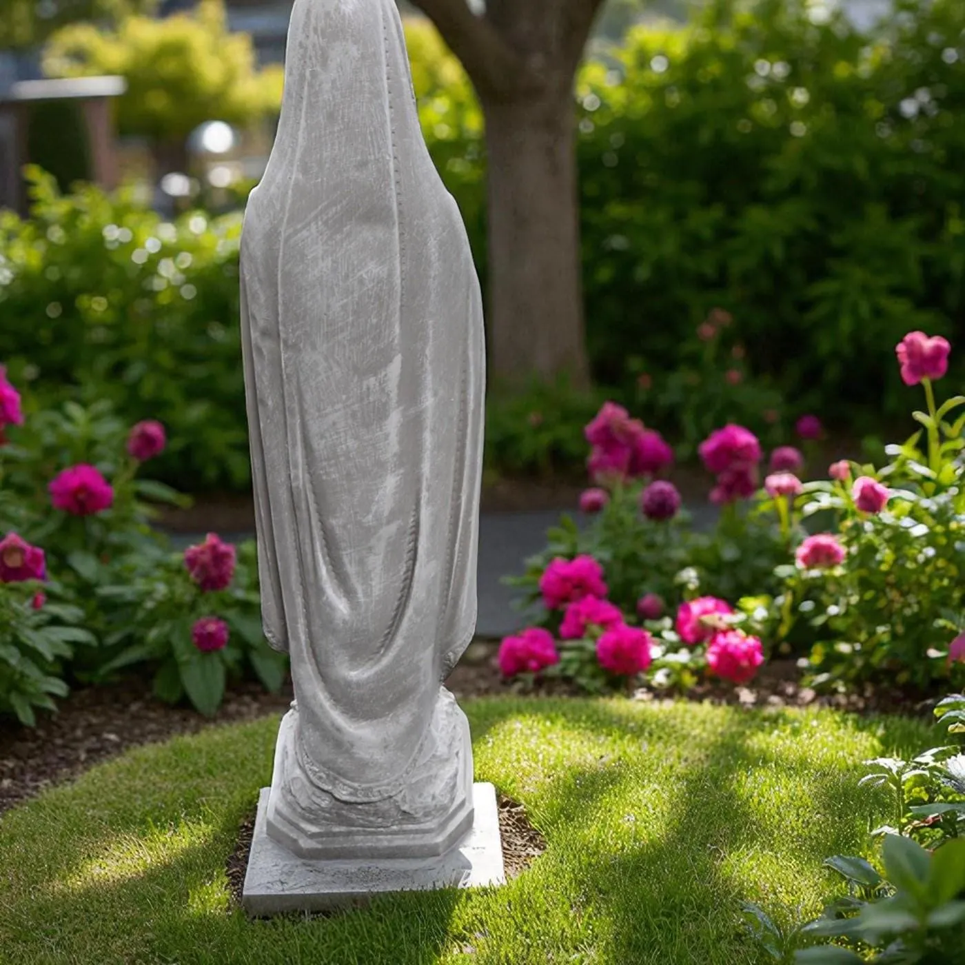 32″ Virgin Mary Statue, Solid Concrete, photo 5 of 5